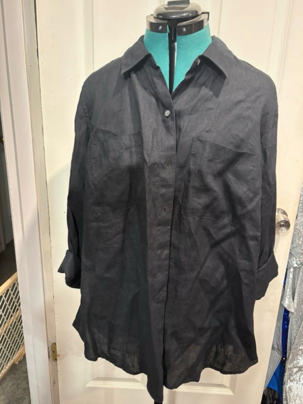 Classic Black Button-Up women’s Shirt - Black